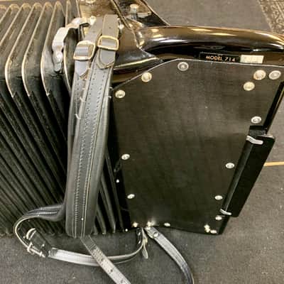 Excelsior Excelsiola Model 714 Black Accordion with Pickup and Gig Bag image 9