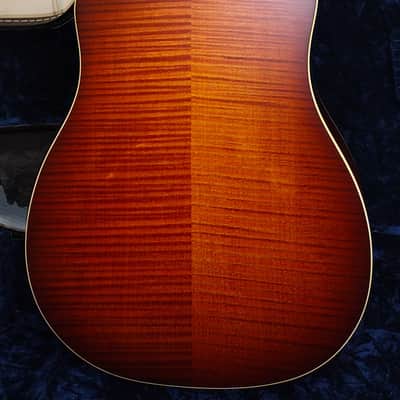 National Reso-Phonic Custom Reso Rocket WB Figured Maple Cutaway 2023 Tobacco Sunburst image 5