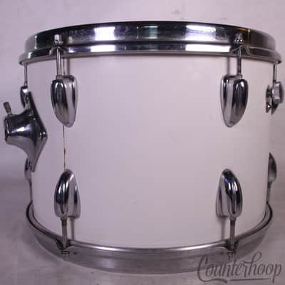 *Slingerland 13x9" Tom Drum White Gloss Wrap Chrome Stick-Saver Rims Vintage 70s image 5