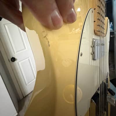 Signed by Joe Bonamassa-Fender American Performer Telecaster Hum with Maple Fretboard 2018 - Present - Vintage White image 9
