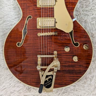 Gretsch Broadkaster LX Figured Center Block Electric Guitar w/Case Bourbon Stain image 1