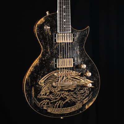 ESP Japanese Custom Shop Signature Series Will Adler Warbird Distressed - Black image 3