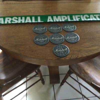 Marshall Vintage Silver Jubilee coasters and Marshall Amplification sticker 1987 image 6