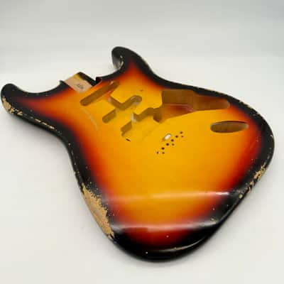 MJT Stratocaster Body Alder Relic Nitro 3-Tone Sunburst mjt6663 image 3