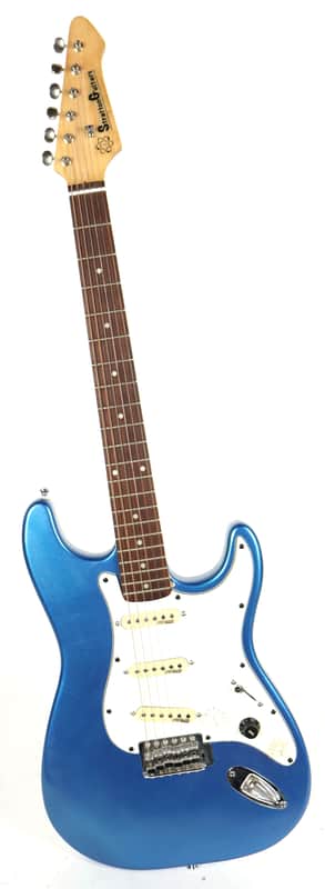 Stratton Blue Body 6-String Electric Guitar w/ Gig Bag Great! image 1