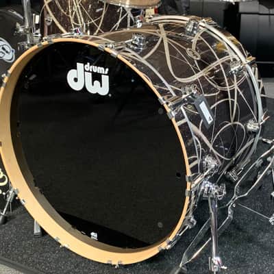 ~NEW~ DW Collector's Series 333 Maple 4-Piece 10/12/16/22 Drum Kit Set in Smoke Glass Contrail FinishPly w/ Chrome Hardware image 7