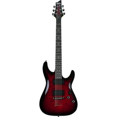 Schecter Guitar Research Demon-6 Electric Guitar Crimson - Red Burst image 3