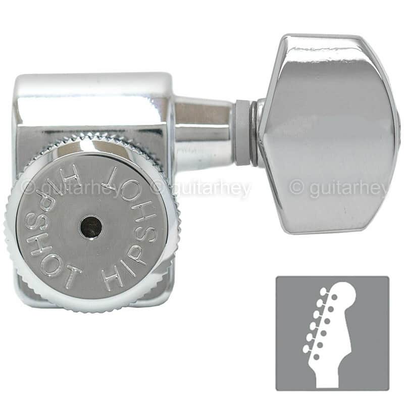NEW Hipshot STAGGERED Tuners Kit Fender® Directrofit™ LOCKING 21:1 - CHROME image 1