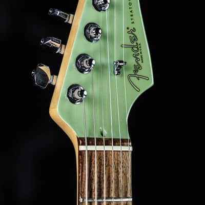 2009 Fender FSR American Standard Stratocaster with Matching Headstock surf green image 3