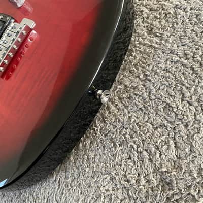 Transparent Red Superstrat Electric Guitar, Basswood Body, Maple Neck, Rosewood Fingerboard image 18