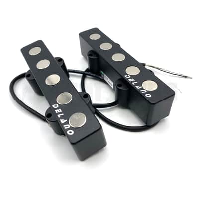 Delano JMVC5 FE/M2 Long/Short 5 String Hum Cancelling J Bass® Pickup Set (3.74" Bridge & 3.62" Neck) image 2