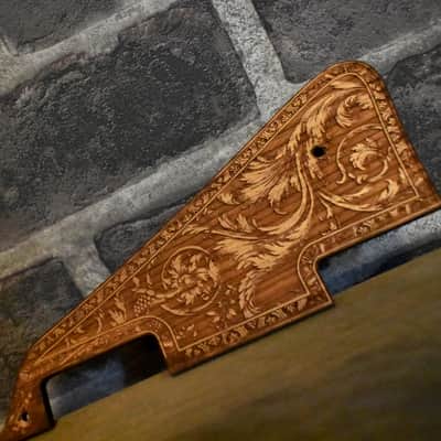 Handcrafted Cherrywood Pickguard for Gibson Les Paul Studio/Historic '59 – Laser-Engraved Custom Design image 2