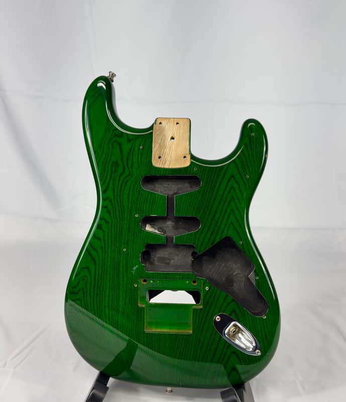 ESP Vintage Plus Strat Style Electric Guitar Body MIJ Japan 1990’s - Trans Green image 1