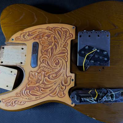 1986-1987 Fender Japan Telecaster CTL-50RL, Left-Handed, MIJ - Antique Ash - Leather Pickguard / Pro Setup image 10