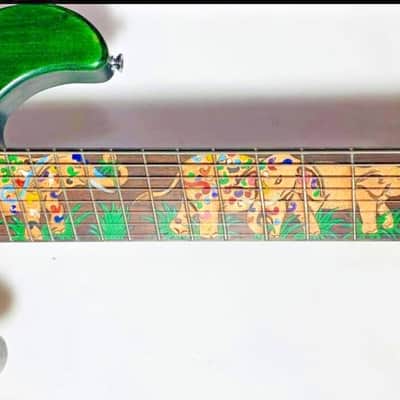 8 String Fanned Fret Electric Guitar Handmade by Blueberry Guitars Elephant Motif image 8