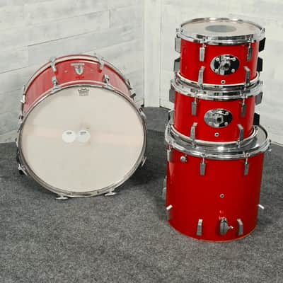 Used Vintage Sonor 4pc Champion Drum Set Red - Fair image 4