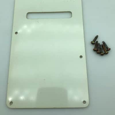 Stratocaster Style Back Plate Cavity Cover w/Hardware - Aged White - 19?? image 3