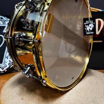 DW Collector's Series Bell Brass 6.5x14" Snare Drum 2010 - Present - Polished Brass with Chrome Hardware image 6