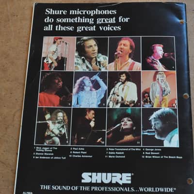 Shure Microphones and Circuitry Products vintage catalog booklet brochure. 1982 image 11