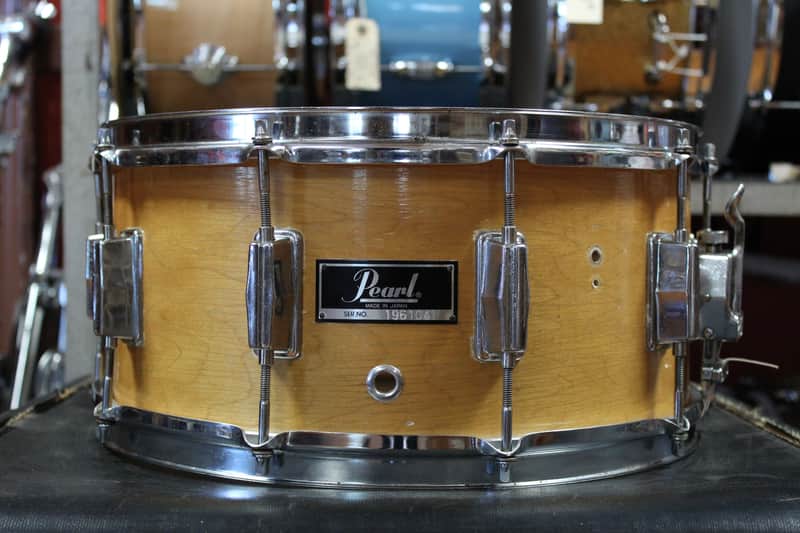 1980s Pearl 6.5x14 Maple Shell Snare Drum image 1