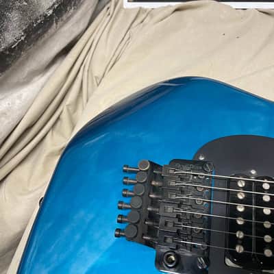 Kramer USA Pacer Deluxe Guitar R2 nut 1980s Blue image 3