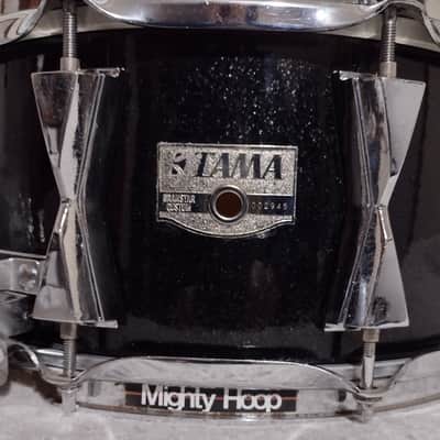 TAMA GranStar Custom Snare Drum 80's Black Nickel Sparkle Wrap PLAYER'S CONDITION image 1