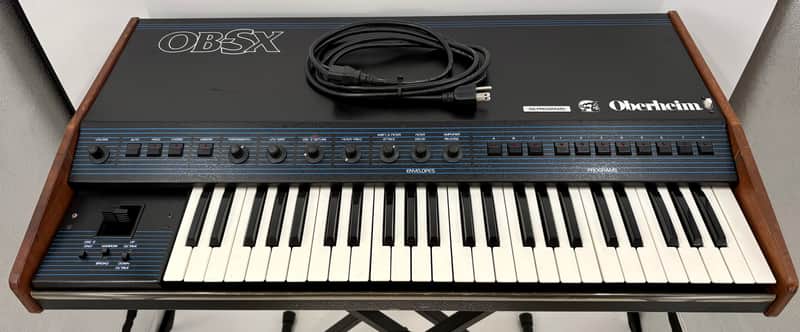 Oberheim OB-SX 49-Key 4-Voice Synthesizer 1980 - Black with Wood Sides image 1
