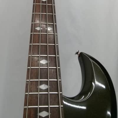 Lefty B.C. Rich JE Eagle Bass Guitar Black Gold Metallic Left Handed 34" Scale Diamond Inlays image 19