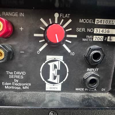 EDEN D410XLT 4 Ohm 4x10 Bass Cabinet 700 Watts 4x10" Speakers w/Tweeter #1436 image 5
