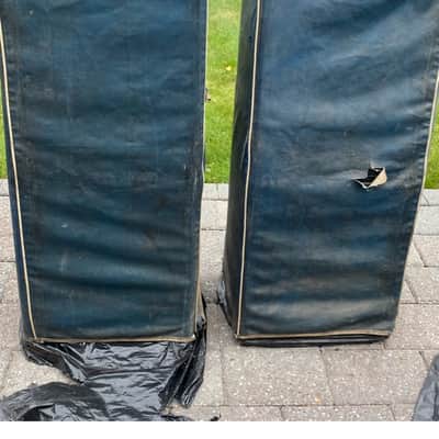 Pair Vintage Park Speaker Columns with 2 x 12 Celestion Green Back  Mid to Late 70's - Turqoise image 17