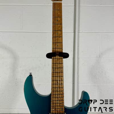 Mayones Aquila Aged V24 S 6 Electric Guitar w/ Case - Monolith Metallic Neon Green Nitro (Aged) image 13