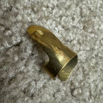 Perfect Touch Finger Pick Brass Small Wraparound Style image 1