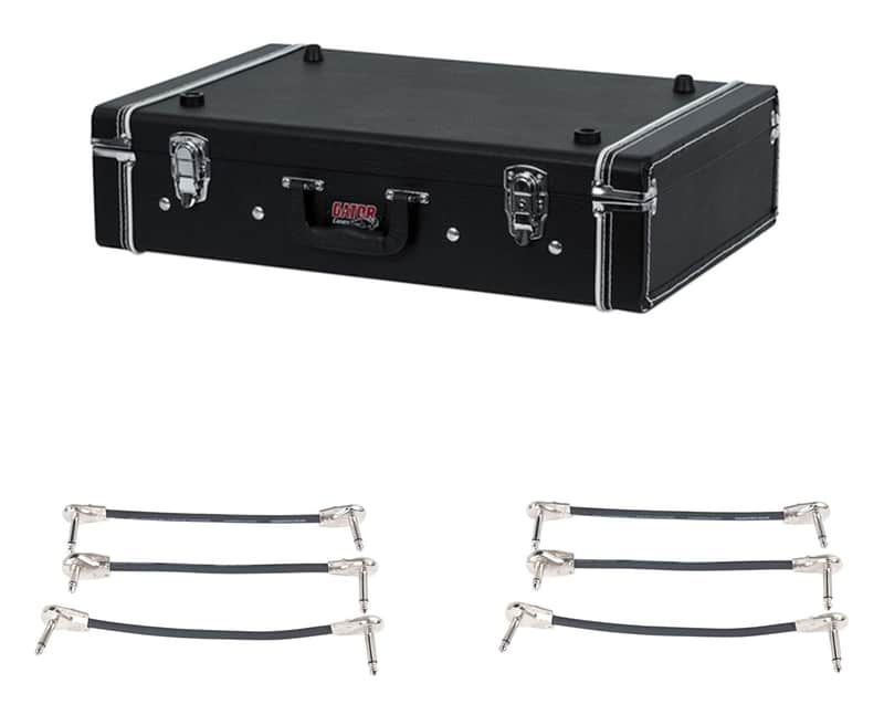 Gator Gig-Box Jr. Pedal Board and 3x Guitar Stand + 2x Gator Patch Cable 3 Pack image 1