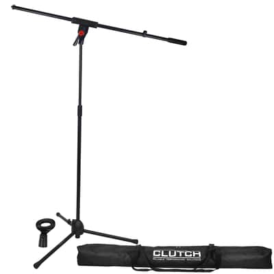 Pro Audio DJ Microphone Boom Stands w Pink XLR Cables, Clips & Bags 4 Pack image 2