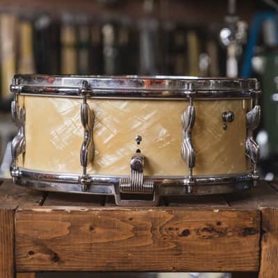 Premier 'Super-Ace' in White Marine Pearl - 5.5x14 1958 image 4