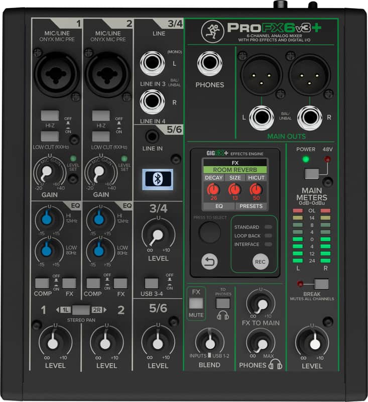 Mackie ProFX6V3+ 6-Channel Analog Mixer with Bluetooth Bild 2