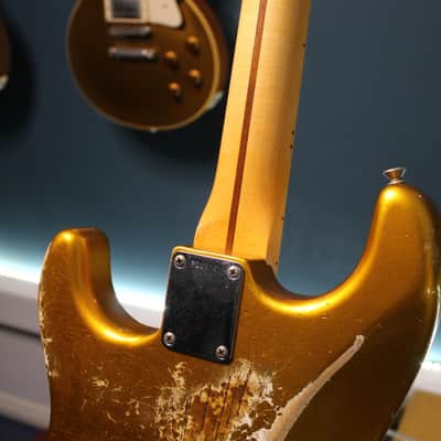 Fender Custom Shop ’55 Stratocaster Kyle McMillin Masterbuilt 2020 - Frost Gold Relic image 15