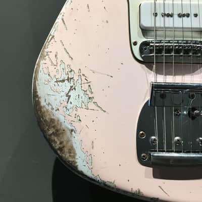 Made to Order - FRANCHIN Neptune guitar Relic Aged 100% Nitro Lacquer (Sunburst/ Black/ White/ Blue/ Green/ Yellow/ Red/ Pink/ Burgundy/ Purple/ Gold/ Silver, etc.) Offset Jazzmaster Style Made in Italy image 18