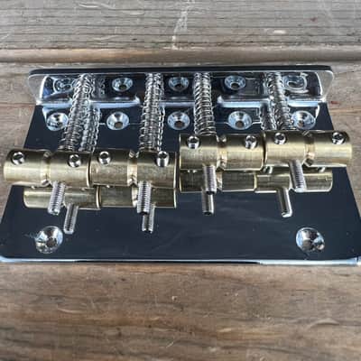 Tricked Out Guitar Bass Bridge Slotted Brass Saddles    [DN2] image 2