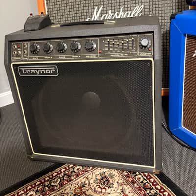 Traynor TS-75 Solid State Electric Guitar Combo Amplifier Early 80's - Black-Grey image 7