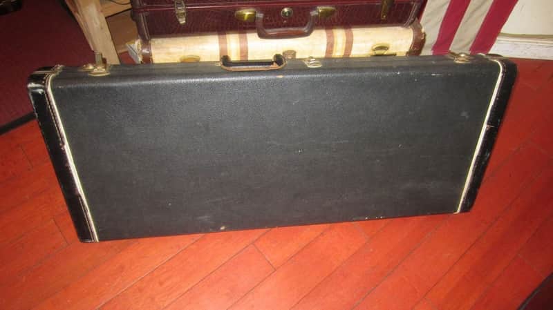 ~1969 / 1970s Rickenbacker 330 / 360 hardshell case black w/ blue interior image 1