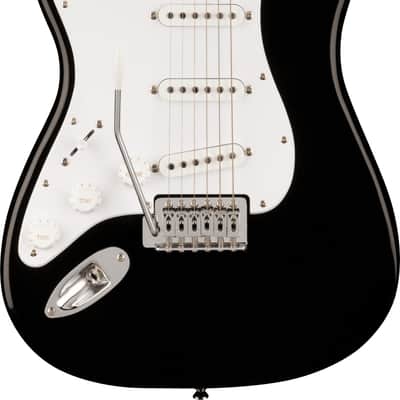 Squier Sonic Stratocaster Left-Handed, Maple Fingerboard, White Pickguard, Black image 2