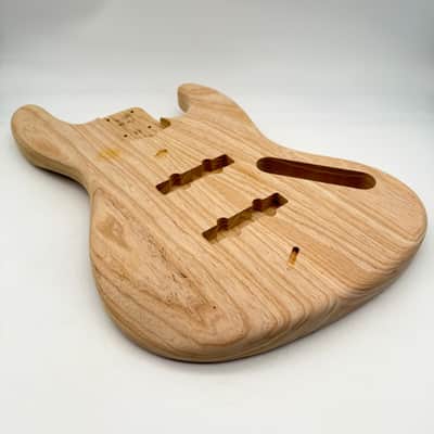 Jazz Bass Body 5-String Ash Unfinished 2-Piece Light Mint/New bb6504 image 2