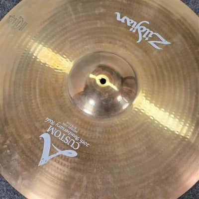 Used Zildjian A Custom 20th Anniversary Medium Thin Ride Cymbal 21" 2586 grams - Good image 2