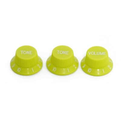 One Volume Two Tone 1V2T Switch Knobs, 3PCS Top Hat Bell Speed Potentiometer Control Knobs Arabic Numerals Scale with 6mm Dia. Shaft Pots for Electric Guitar Bass Replacement Part, C2001-26 image 1
