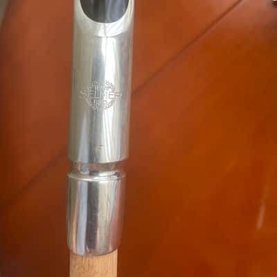 Selmer 'JAZZ' Silver Mouthpiece 'F' with Ligature and cap - Silver image 7