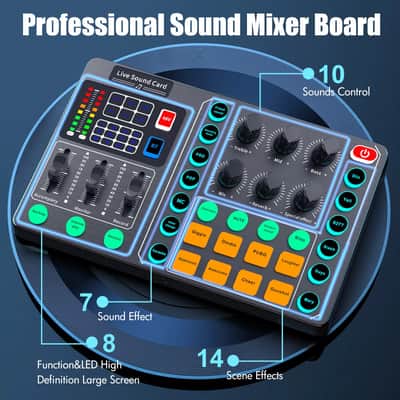 All-in-One Home Studio Recording Kit – Mixer, Condenser Microphone, and Earphones for Music image 4