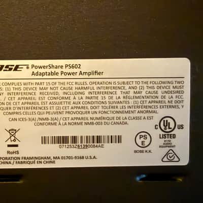 Bose PowerShare PS602 Adaptable Power Amplifier – Tested Working w/ Power Cable image 7