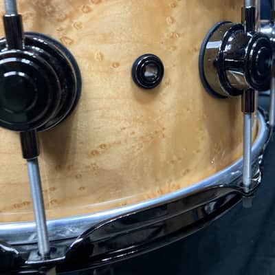 Tris Imboden's, Chicago, "T.I. Monogram" DW - 6.5x14" Custom, Exotic Bubinga-Maple, 10-Lug Snare Drum, w/Case. Signed. 1 of 1! image 13