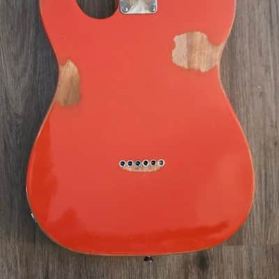Big River “Moses” T-Style • Aged Fiesta Red Nitro • Roasted Maple/Rosewood Neck • A5 Vintage Style P/U’s image 11